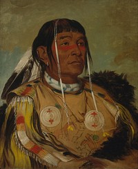 George Catlin - Sha-có-pay, The Six, Chief of the Plains Ojibwa - Google Art Project