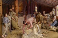 Tom Roberts - Shearing the rams - Google Art Project