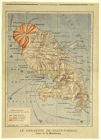 "The Disaster of Saint-Pierre". Map of Martinique.