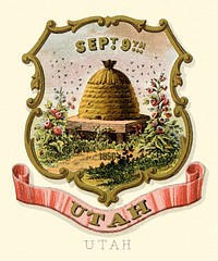 Utah territory coat of arms