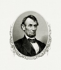 Engraved BEP portrait of U.S. President Abraham Lincoln