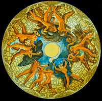 Fresco at the cupola of Burschenschaftsdenkmal in Eisenach