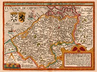 Map of the county of Flanders by Matthias Quad (cartographer) and Johannes Bussemacher (engraver & publisher, Cologne)