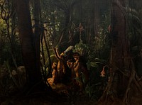 Amazonian Indians Worshiping the Sun God by François Auguste Biard