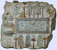 The Garden, fresco from Nebamun tomb, originally in Thebes, Egypt.