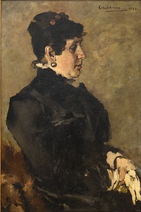 Portrait of Elvira Bordalo Pinheiro, by Columbano Bordalo Pinnheiro. Museum José Malhoa, Caldas da Rainha, Portugal.