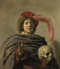 Young Man with a Skull, c.1626 Oil on canvas, 92 x 81 cm. by Frans Hals