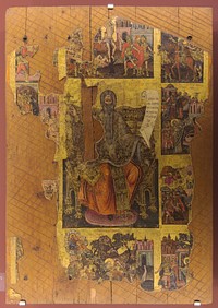 Saint Charalampos and scenes from his life. From the church of Agios Minas and Pantanasa (old cathedral), now part of Agia Aikaterini Collection, Heraklion.