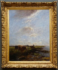 Willem Maris.- Polder Landscape with Cattle