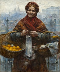 Aleksander Gierymski - Jewish woman selling oranges - Google Art Project