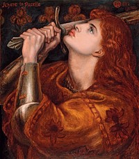 Joan of Arc (1882) by Dante Gabriel Rossetti (1828–1882).