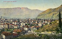 Bozen/Bolzano gegen die Mendel, Postkarte 1913