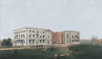 "Drawing shows the ruins of the U.S. Capitol following British attempts to burn the building; includes fire damage to the Senate and House wings, damaged colonnade in the House of Representatives shored up with firewood to prevent its collapse, and the shell of the rotunda with the facade and roof missing." "1 drawing on paper : ink and watercolor" "Historical context: George Munger's drawing, one of the most significant and compelling images of the early republic, reminds us how short-lived the history of the United States might have been. In the evening hours of August 24, 1814, during the second year of the War of 1812, British expeditionary forces under the command of Vice Admiral Sir Alexander Cockburn and Major General Robert Ross set fire to the unfinished Capitol Building in Washington, D.C. All the public buildings in the developing city, except the Patent Office Building, were put to the torch in retaliation for what the British perceived as excessive destruction by American forces the year before in York, capital of upper Canada. At the time of the British invasion, the unfinished Capitol building comprised two wings connected by a wooden causeway. This exceptional drawing, having descended in the Munger family, was purchased by the Library of Congress at the same time the White House purchased the companion view of 'The President's House.'"