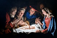 Adoration of the sheperds - Matthias Stomer