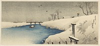 Snow on Ayase river, Rijksmuseum RP-P-2016-66-8