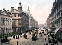 "Royal Avenue. Belfast. Co. Antrim, Ireland" Photochrom print.