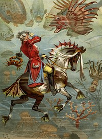 Pic. 1. Baron Münchhausen underwater.