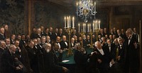 P.S. Krøyer's painting of A meeting in the Royal Danish Academy of Sciences and Letters