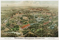 Bird's-eye view of the Exposition's grounds.