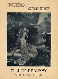 Poster for the prèmiere of Claude Debussy and Maurice Maeterlinck's Pelléas et Mélisande at the Théâtre de l'Opéra-Comique on 30 April 1902. Phototype by Berthaud at 31, Rue Bellefond, Paris. 0.860 x 0.620 m.[1]