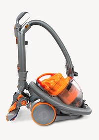 Orange vacuum cleaner collage element psd