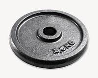 Barbell weight plate, isolated object image psd