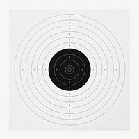 Gun, archery target, dartboard  isolated graphic psd