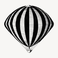 Vintage hot air balloon illustration  psd