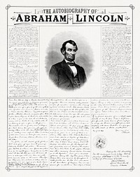 The autobiography of Abraham Lincoln (1872). Original from the Library of Congress. Digitally enhanced by rawpixel.