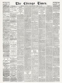 The Chicago Times, newspaper. April 24, 1865. Original from the Library of Congress. Digitally enhanced by rawpixel.