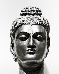 Head of Buddha Indian during Pakistan Kushan period. Original from The Minneapolis Institute of Art. Digitally enhanced by rawpixel.