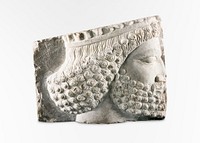 Relief Fragment with Head of Soldier (5th century BC) sculpture in high resolution by anonymous. Original from the Saint Louis Art Museum. Digitally enhanced by rawpixel.