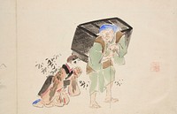 Utagawa Hiroshige (1797 – 1858) Album of ichiryusai hiroshige's sketches. Original public domain image from the MET museum.