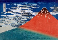 Hokusai's Fine Wind, Clear Morning (1760-1849). Original public domain image from the Library of Congress.   Digitally enhanced by rawpixel.