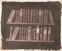 A Scene in a Library (before March 22, 1844) photography in high resolution by William Henry Fox Talbot.