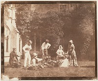 The Fruit Sellers (1845) photography in high resolution by William Henry Fox Talbot.
