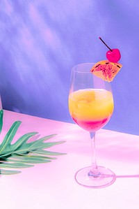 Tequila sunrise cocktail background, Summer drinks
