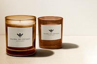 Candle label mockup psd, aromatic home spa product