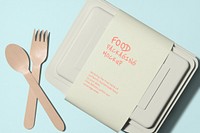 Food packaging mockup psd, label design, eco-friendly product