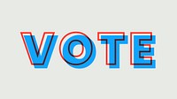 Vote multiply font blue message text