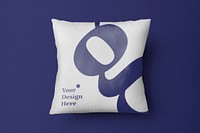 Cushion cover mockup psd with G alphabet