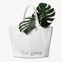 Canvas tote bag mockup, eco friendly product psd