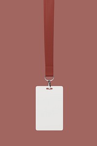 Lanyard card, brown 3D rendering design