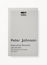 Business card mockup, gray 3D design psd