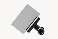 Business card with clip, gray 3D design