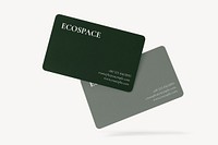 Two credit cards mockup, black 3D design psd