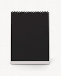 Desk calendar, black 3D design