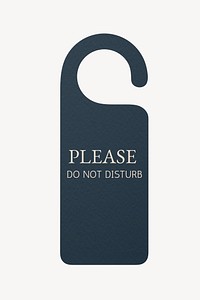 Door tag mockup, blue 3D design psd