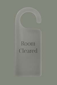 Door hanger mockup, gray 3D design psd