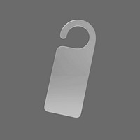 Door tag, gray 3D design